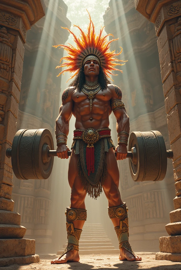 Earthbender, warrior of the Earth element, Art in the style of Michael Dante DiMartino, very strong bodybuilder man, mixed black and Brazilian Indian, using Abadá de capoeira in green, scenery of the Amazon rainforest 4k ultra HD images.