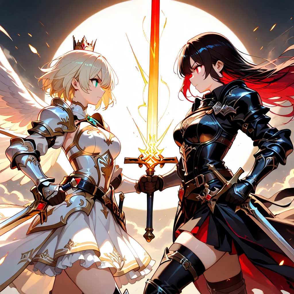 Angel vs demon battle Girls