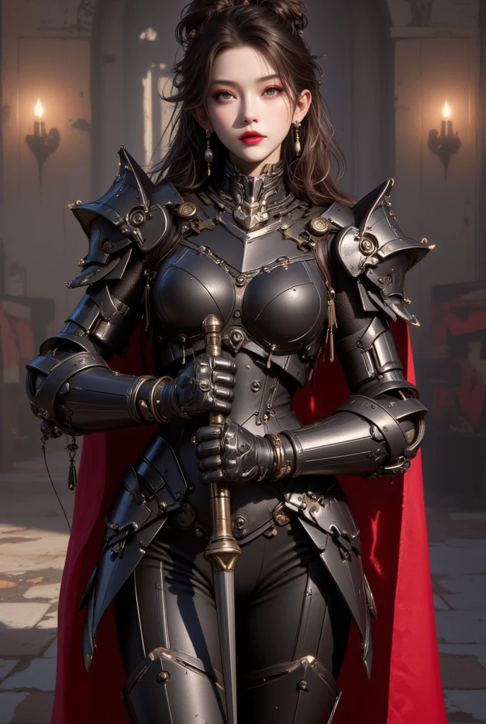 ((Mundo das Trevas)),profissional , obra-prima、maximum quality、fotos realistas , profundidade de campos 、（Dragon black metal body:1.４),(black-blue latex、（decote do peito）、Dragon Golden Weapon、（Micro bikini armor:1.４),Lindas armas de ouro ,（Fight dragons）、olhar sedutor、,sangue no rosto,chuva de sangue,Neblina de sangue、（respingos de sangue：1.9)、（（ Dense and beautiful dragon sword）） , (((Wearing a black latex wizard hat))),（demonic wings） ,Detalhe e coroa linda、（（uma loira））、（fundo do castelo）、（（Fundo da floresta de Gangle））、Bela beleza caucasiana、１uma pessoa、dynamic ungle,(((Detailed and ornate helmet with dragon wizard hat)))、smaller head、Um sorriso、fundo do castelo、Fine and beautiful feminine hands、decote do peito、Soldado em armadura de ferro no fundo、mystical expression、efeitos de luz、luta intensa、Efeito do vento、magical circles、With the legendary magic wand、dragon tailed、explosions、