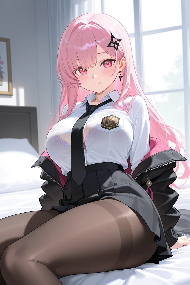 koyanskayaofdarkness, koyanskaya of darkness, long hair, pink hair, swept bangs, (yellow eyes:1.5), 19 years old, large breasts, triple D cup breasts, round buttocks, bubbly buttocks, wide hips, bubbly ass
BREAK brown pantyhose, choker, cleavage, collarbone, flight attendant, garrison cap, gloves, hat, jacket, long sleeves, miniskirt, navel, neck ribbon, pantyhose, pencil skirt, ribbon, ribbon choker, skirt, travel attendant, white gloves, white jacket, white skirt,
BREAK looking at viewer,
BREAK indoors,
BREAK (masterpiece:1.2), best quality, high resolution, unity 8k wallpaper, (illustration:0.8), (beautiful detailed eyes:1.6), extremely detailed face, perfect lighting, extremely detailed CG, (perfect hands, perfect anatomy),