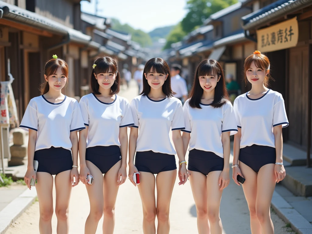 A beautiful Japanese girl with fair skin and angelic features............... 、One girl、She is a teenager、Looks like a slender 12 year old.Bust is 74cm、 shirtless at school、、tome'a little embarrassing for her. She has a childish appearance with a flat chest. 、 The school atmosphere is professional and clean.............. ...... The artwork is、Must be realistic, Highly detailed photorealistic quality, high resolution render, Gives a cute and innocent atmosphere. Lighting should be balanced and natural, Beautifully illuminate the scene.、I can see my nipples、Underpants1becomes a sheet、I can see my genitals、The stage is school、The school is in class and there are many students and teachers.、Gunze、taiwan wacoal、the upper body is naked