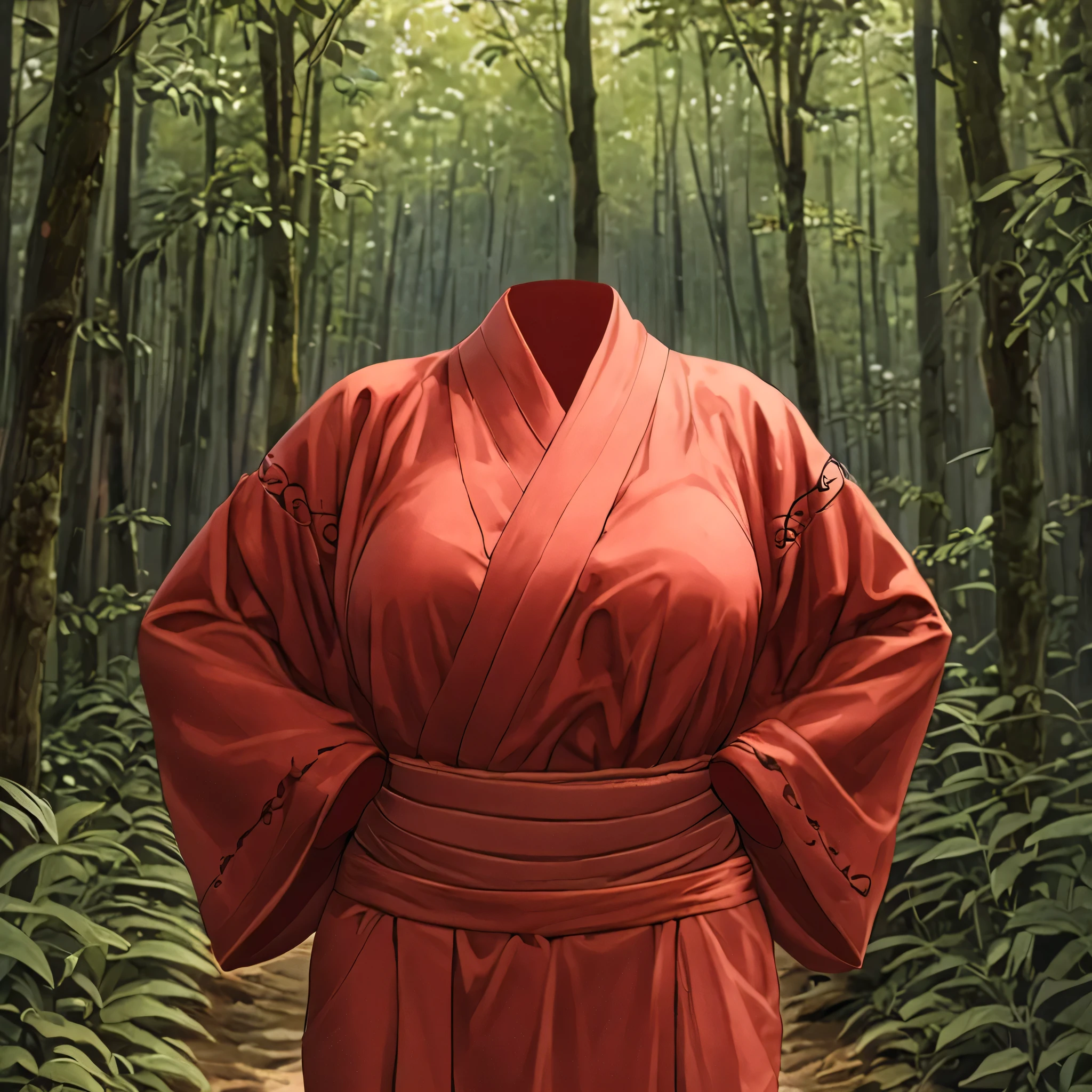 (invisible:1.5, no humans:1.5, headless:1.5, faceless:1.5), ( miko, relaxing:1.2), in forest, (big breast), (best quality, masterpiece:1.2), (((detailed cloth texture, detailed anime, super fine illustration))), realistic, photo-realistic