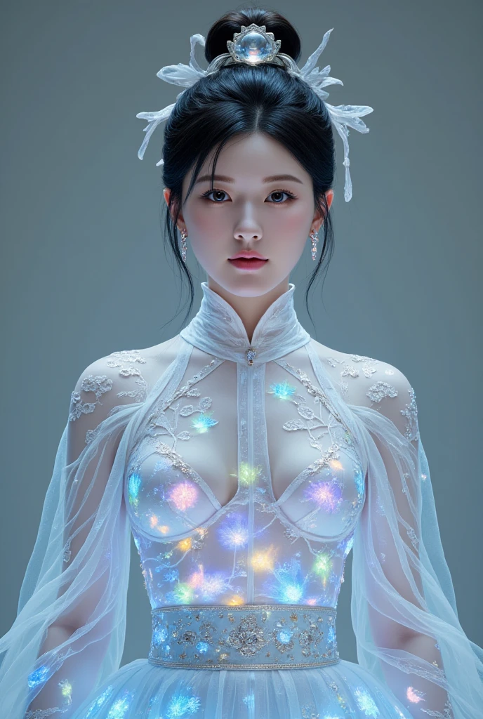 (masterpiece, highest best quality, high resolution, highly detailed, original, amazing, extremely, professional photography, Ultra HD, incredibly absurdres, best quality, 8k, photorealistic, RAW photo, 8k uhd, realistic, ultra high res, exquisite details and textures, extremely detailed skin, An extremely delicate and beautiful work, extreme detail description,beautiful, sophisticated detail:1.5),1girl,<lora:SkinTexture_C:0.8>,blue glowing clothes,<lora:GlowingGirl:1>,