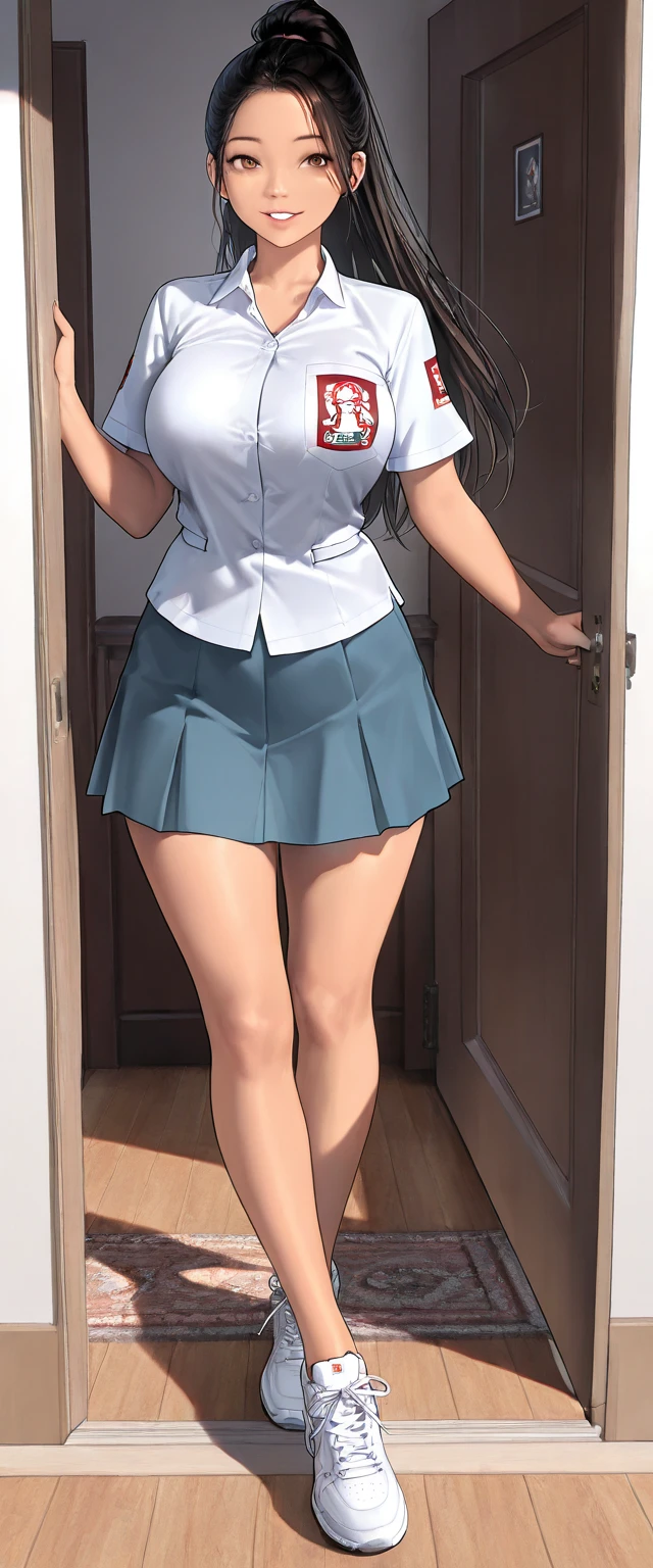 Masterpiece, 1girl, solo, (breasts:1.2), (nurse uniform:1.2), sitting, micro short, spread legs, white panties, lingerie, shy face, (orgasm:1.2), (best Quality:1.4), (Masturbation, Clothes from hand to hand, Finger masturbation:1.3), black necktie, brown gloves, bracelet, (from below:1.2)