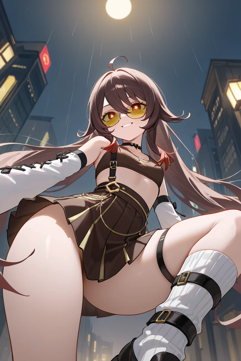 NSFW,1 girl,mizuki yukikaze,Hair Ribbon、Cropped jacket、Puff sleeves、See-throughレオタード、See-through、One Piece Tan、Elbow Gloves、Grey Gloves、Thigh-high boots,(Perfect hands),(Perfect Anatomy),(masterpiece),(highest quality),Embarrassed,blush,night,prison,restrained by chains,Open your mouth、Sticking out tongue,Crouching with legs apart
