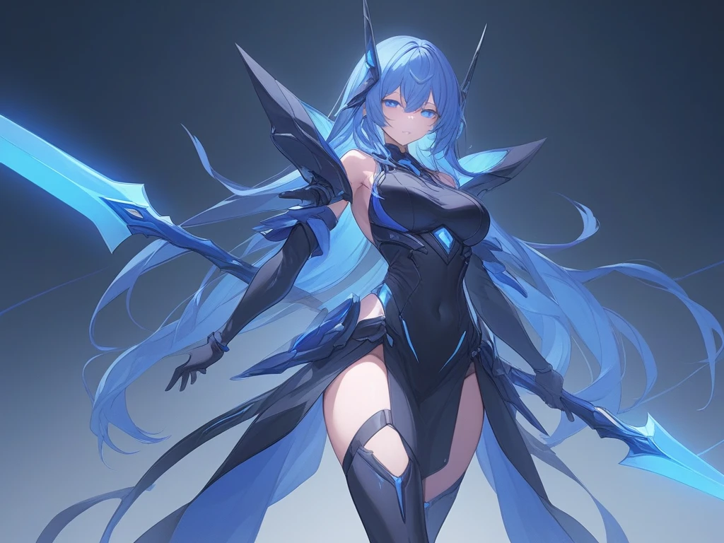 The whole body is covered with blue liquid,exposing her chest,Blue liquid,Beautuful Women,high-heels,blacksilk,Purple eye,are standing,Raised sexy,Cocked buttocks,Long-legged beauty,Thin leg,Mucus gets into the butt