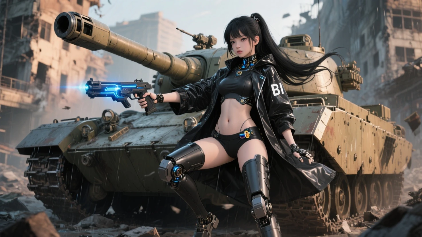 Female Mecha CG Giant Secret Realm: An Asian woman stands proudly in a vibrant bikini, her realistic mech girl rendering showcasing the intricate details of her captured expression. The Detailed Face of an Asian Girl: Her features are rendered with smooth CG art and realistic style, each line and curve reflecting the truth in the secret world. Angry Fighting Posture: With a furrowed brow and clenched jaw, she looks down at the ground, the Batik scarf around her waist fluttering lightly in the wind.
The Secret Land of Women (Abstract Polypropylene Splash: 1.2): Amidst dark clouds and lightning