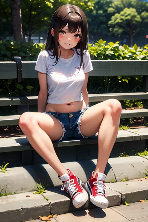 a cute ,White miniskirt