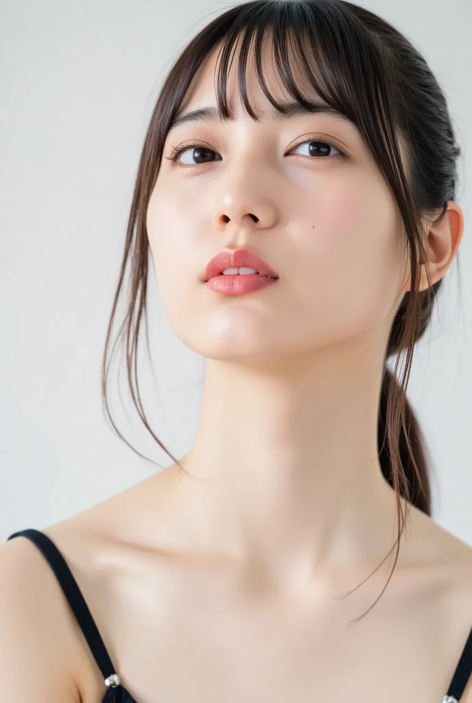 Innocent 20 year old girl、((White tank top, Dramatic poses)),Smile,short-cut,Natural park、Raw photo, (8K、top-quality、​masterpiece:1.2)、(intricate detailes:1.4)、(Photorealsitic:1.4)、octane renderings、Complex 3D rendering ultra detail, Studio Soft Light, Rim Lights, vibrant detail, super detailing, realistic skin textures, Detail Face, Beautiful detail eyes, Very detailed CG Unity 16k wallpaper, make - up, (detailedbackground:1.2), shinny skin, Full body、cleavage of the breast,((Standing with hands folded behind your back、Leaning forward、Angle from above))