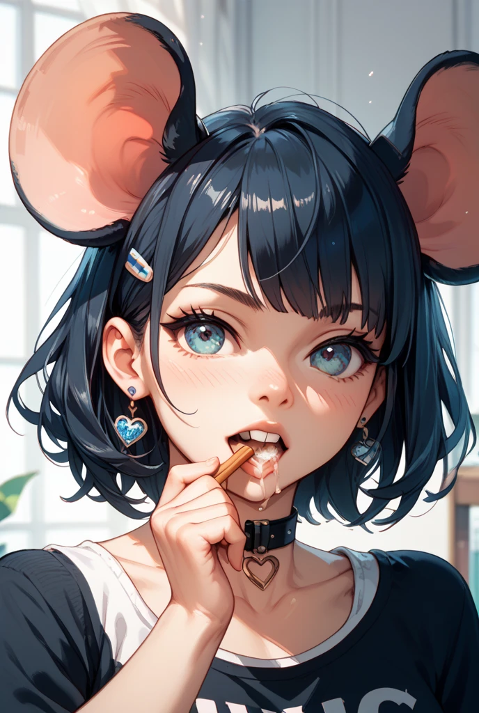 (masterpiece,Highest Resolution,4K High Resolution,Crisp image quality,Ultra HD,Detailed Hair)(Shot up close)(Boldly inserting a hard cock into a pussy POV,)(((Suck on a very big dick:1.2)))(realistic kids:1.2),face down,Cat ear,Red Headgear,blush.Lots of sperm