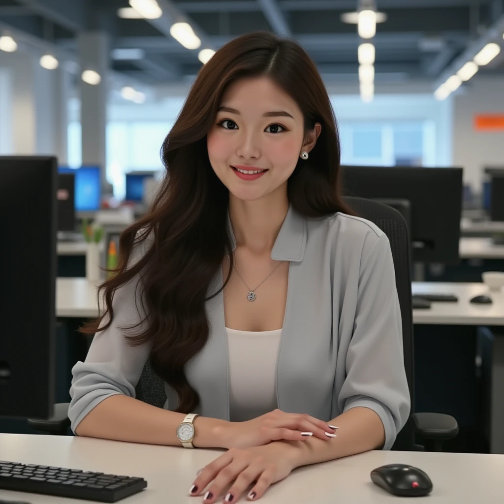 background as is, Beautiful woman presenting the news, announcer, Random Actions,