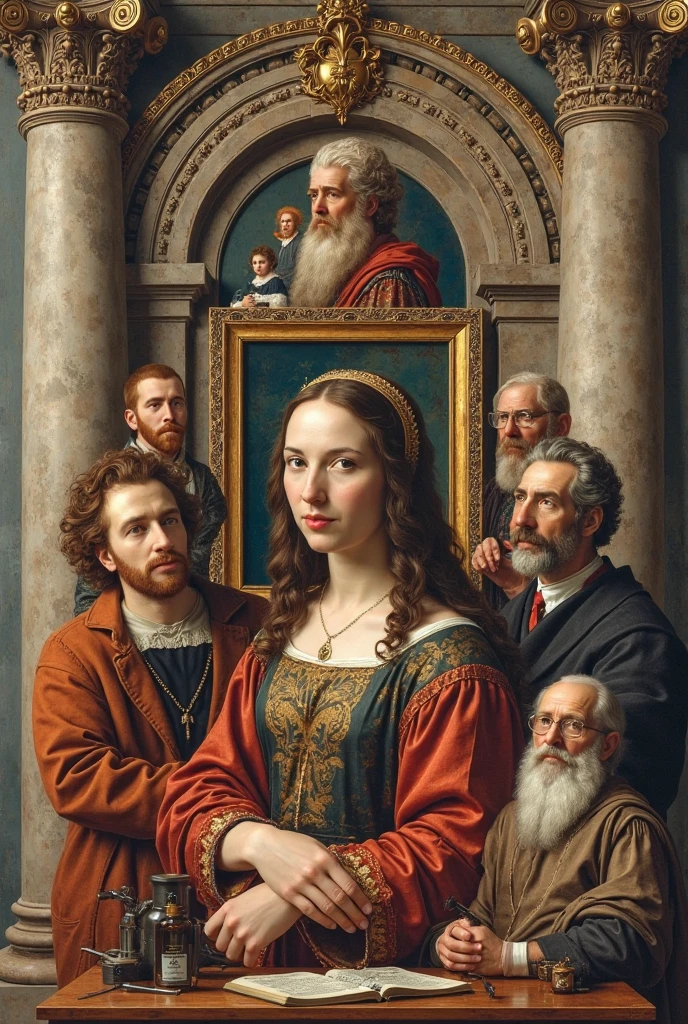 (8192X8192, UHD, Hyper sharp) Exquisite collage of pictures of a religious scene, beautifully blended renaissance artwork, renaissance art, renaissance religious art, renaissance religious painting, symmetrical baroque painting, renaissance art style, renaissance painting style, obtuse inspired by Jan Gossaert, neoclassical paintings, in da vinci style, renaissance style painting, intricate classic art, pre renaissance art, inspired by Pietro Peruginoa painting inspired by Jan Gossaert, trending on shutterstock, renaissance, renaissance artwork, renaissance art, renaissance religious art, renaissance religious painting, symmetrical baroque painting, renaissance art style, renaissance painting style, neoclassical paintings, in da vinci style, renaissance style painting, pre renaissance art