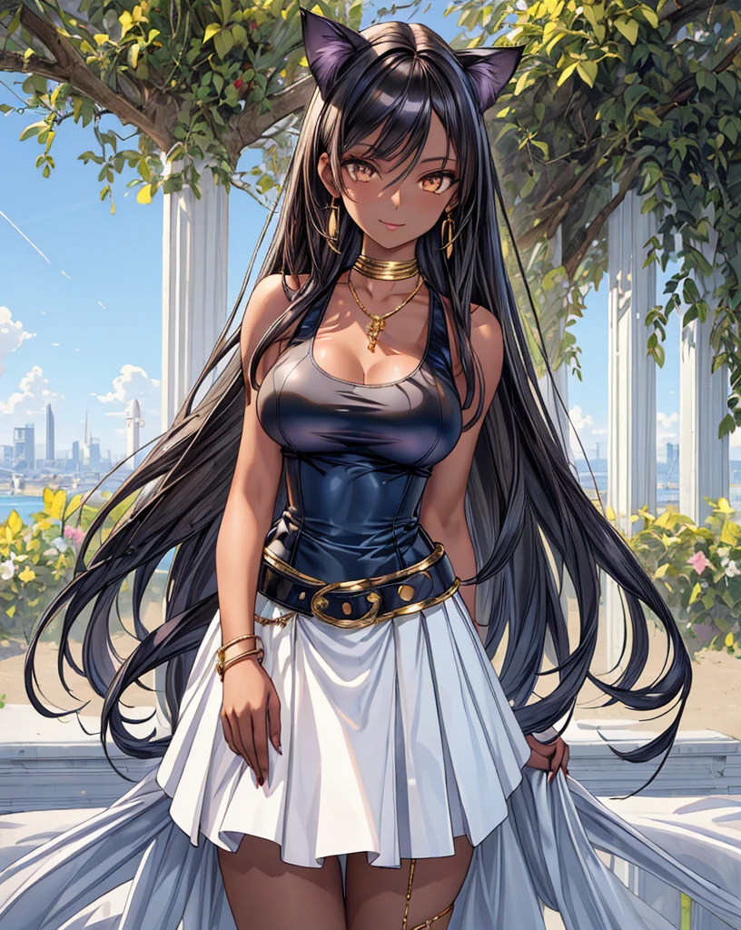 Garota de anime,negra,de cabelo curto, sensual