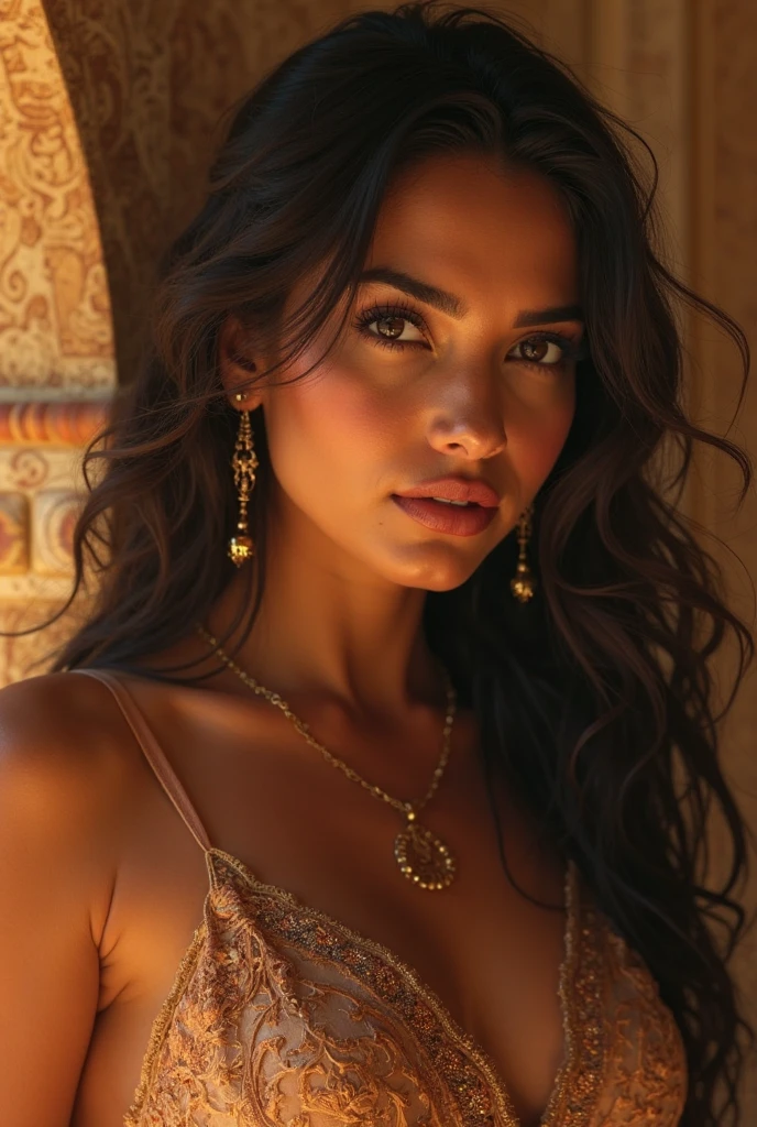 beautfull woman (EPM410m4r:.99), perfect hair, jewelry, ((portraite)), (close up:1.3), ((From the waist up)), ((( colorfully, abstract background :1.2 ))), natural skin texture, (( Paisley dress :1.2)), 24mm, textures 4k, soft cinematic light, Adobe Lightroom, photo laboratory, HDR, intrikate, chic, highy detailed, sharp focus, ((((cinematic appearance)))), soft shades, insane details, intrikate details, hyperdetailed, low-contrast, soft cinematic light, Exposure Mixing, HDR, missing, sada, ("I have a bad feeling about this.":1.1)