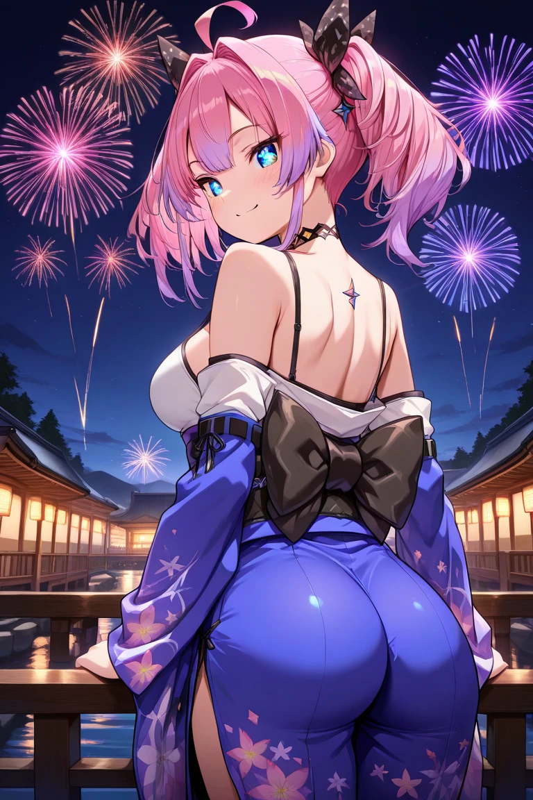 ((masterpiece, top quality, super definition, high definition)), solo, beautiful girl, shining eyes, perfect eyes, , blue theme, fireworks, show pussy, mastubate, wet pussy, beautiful ass, nude