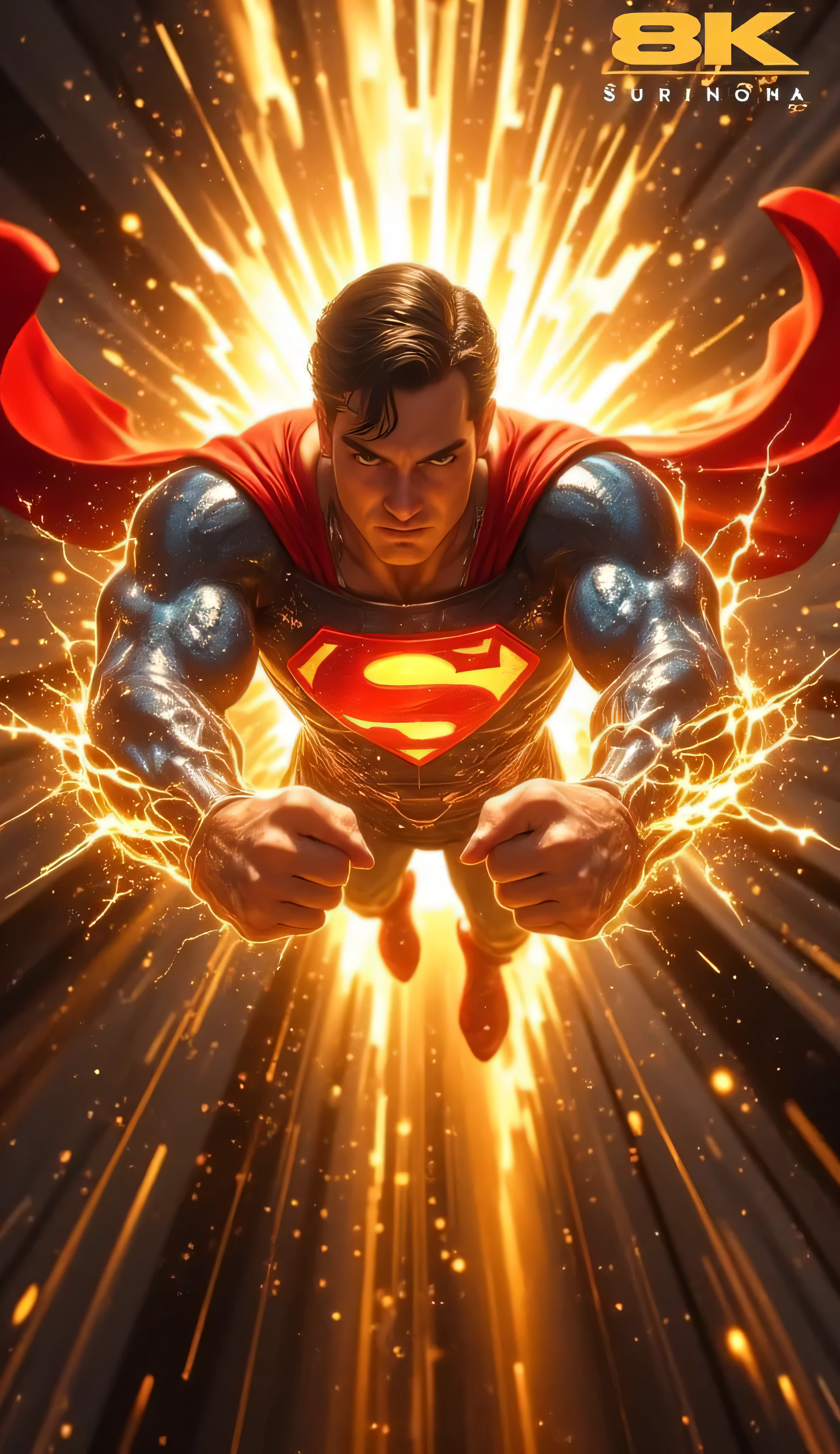 Angry Superman Comic, Throwing his heat vision into the sky