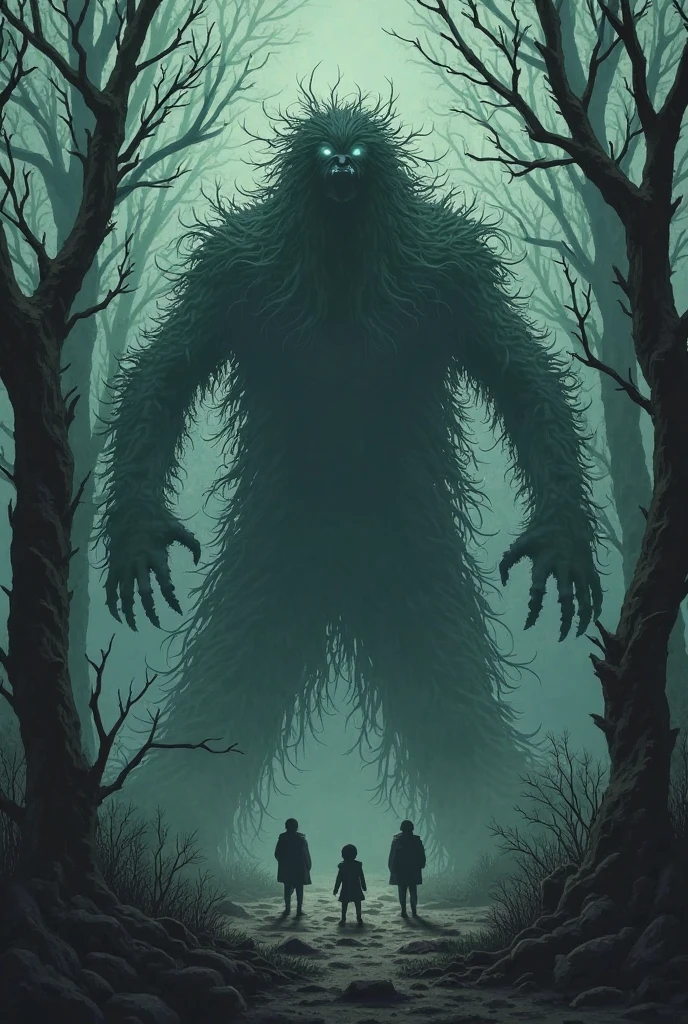 Create a disturbing creature in the dark water of a swamp