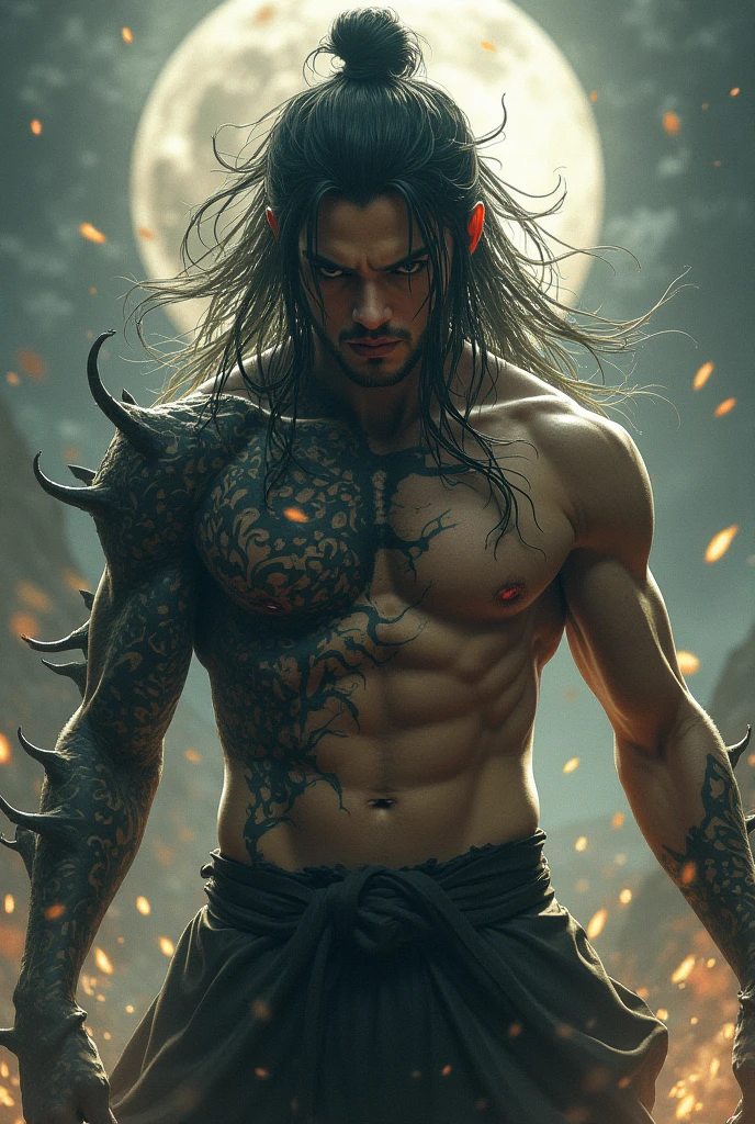 Tomioka from demon slayer with mandrake tattoos