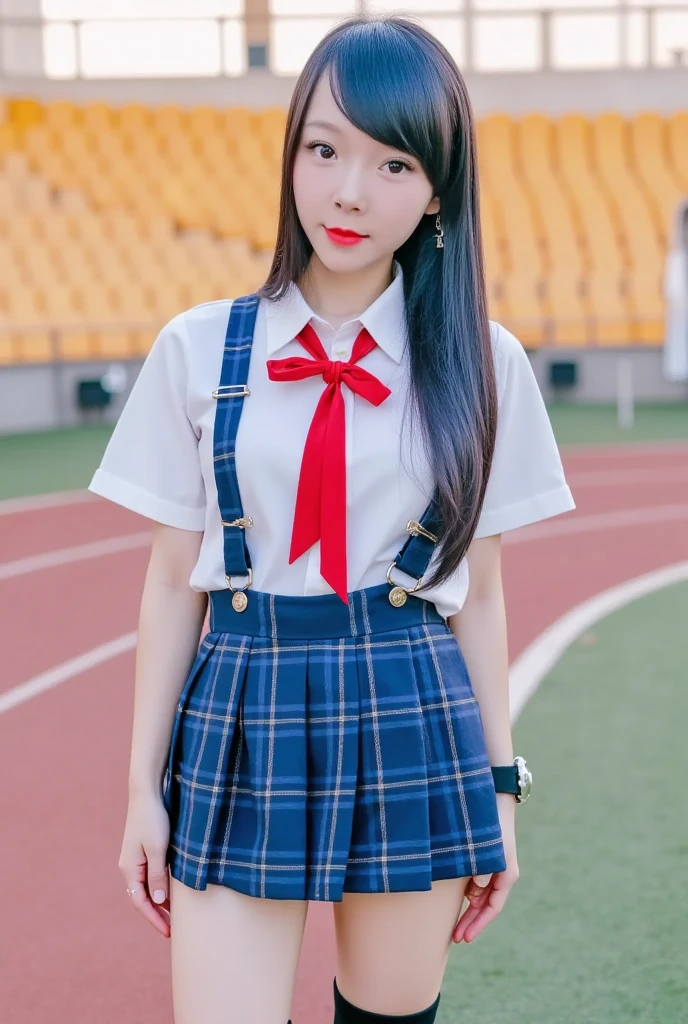Cute Girls、Schoolgirl uniform、mini skirt、sit