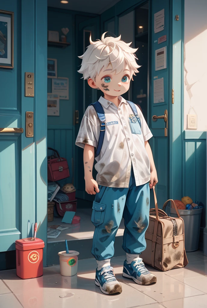 Fraction_9,Fraction_8_Direction_7_up,boy,Lovely,Blue Seabed, sideways, bubble,blush,sweat,Open your legs,Pants bulge up the big bag,Stick out your tongue