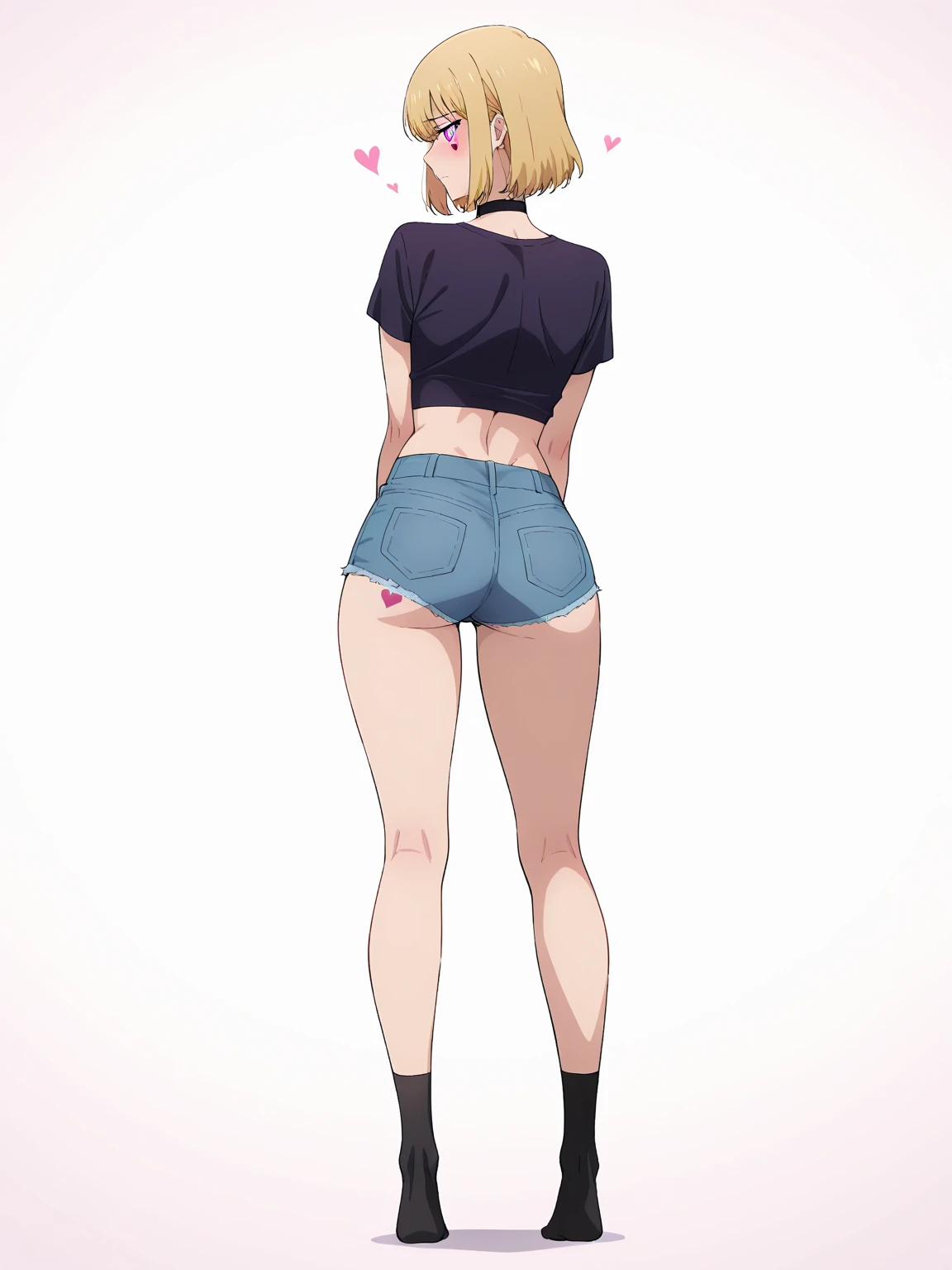 ((sexy girl ,gyaru)) ,nsfw, glamorous, slender, curvy, cap,short brown hair, off shoulder blouse,jeans town,stand,looking at viewer,smartphone in hand,moistened eyes,blush,sexual ecstasy, pert ass, presenting butt, young, flat chest, 9 years old, young girl, presenting ass, slutty,