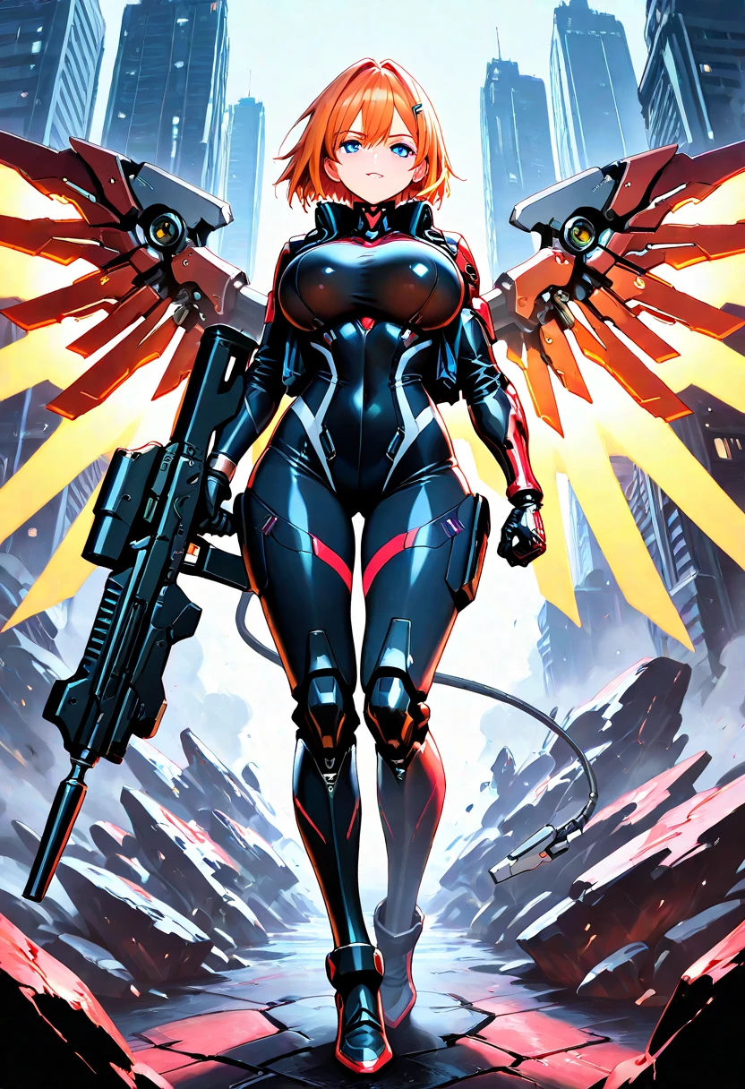 (masterpiece, best_quality, ultra-detailed, immaculate:1.3), epic, illustration, 1girl, (fruit-flavored Biker:1.3) cute succubus, wings, full body, [:revealing costume design,:0.2], official art, korean,  orange lighting , in the  desert, bombshell hair, goldenrod hair, Ombre Hair,bombshell hair, arm support<lyco:EnvyBeautyMix45:1>