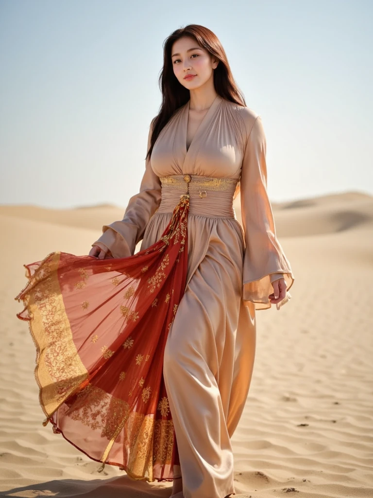(heavy breasts)、top-quality、masterpiece、超A high resolution、(metal white dragon armor)、(((Colossal tits))),dragon armor、(((Detailed Micro Bikini))),(Wear a beautiful crown made of intricate gemstones),(Photorealsitic:1.4)、Raw photo、女の子1人、(((Random hair))、(((Take different poses)))、glowy skin、(((Chinese Dragon)))、Intricate and ornate hair ornaments、(Gorgeous Jewelry Necklaceystical expression)、(Full Body Angle)、((Light red hair)),(Fight big dragonetal metal bikini)、(((Sahara desert background)))、Precipitous cliffs)、((super realistic details))、portlate、globalillumination、(sexypose)、Shadow、octan render、8K、ultrasharp、Colossal 、Raw skin is exposed in cleavage、metals、Details of complex ornaments、Japan details、highly intricate detail、Realistic light、CGSoation Trends、Blue eyes、radiant eyes、Facing the camera、Toostock、(Full Body Angle)、(veils)、(((desert background)))、highcontrast、
