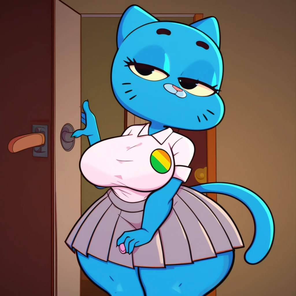 Mary Senicourt, 1futanari:2.1,Hyper Pau Futanari:1.1, hyper huge cock:2.2, tight breasts:1.1, Broad Hips:1.1,redgown,tight dress, huge hyper breasts1.1, Waist slender:1.1, natta, masturbation:1.1 , cumshot, squatting down, house gumball