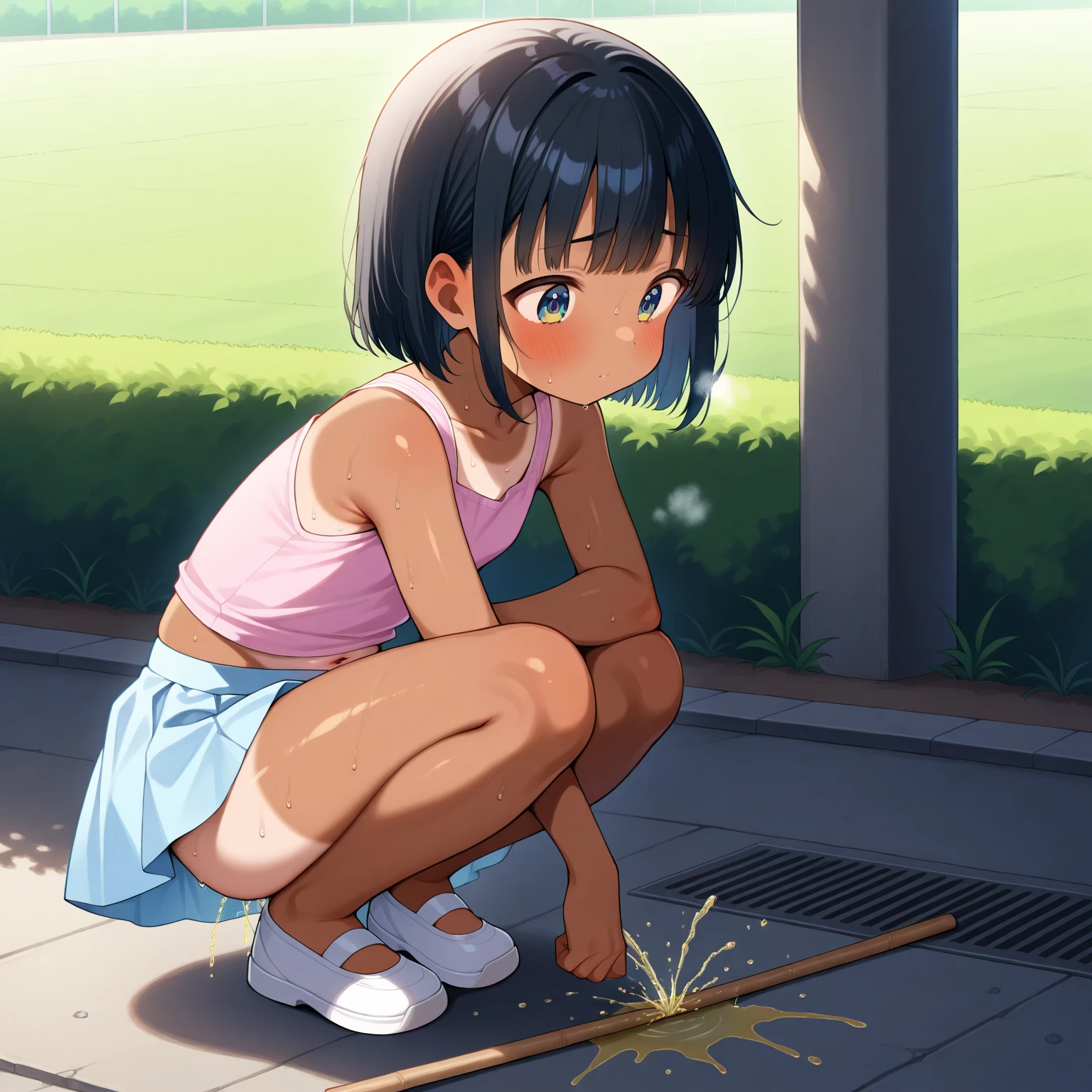 (Peeing self), have to pee, super large amounts of urine, squirting a lot of urine