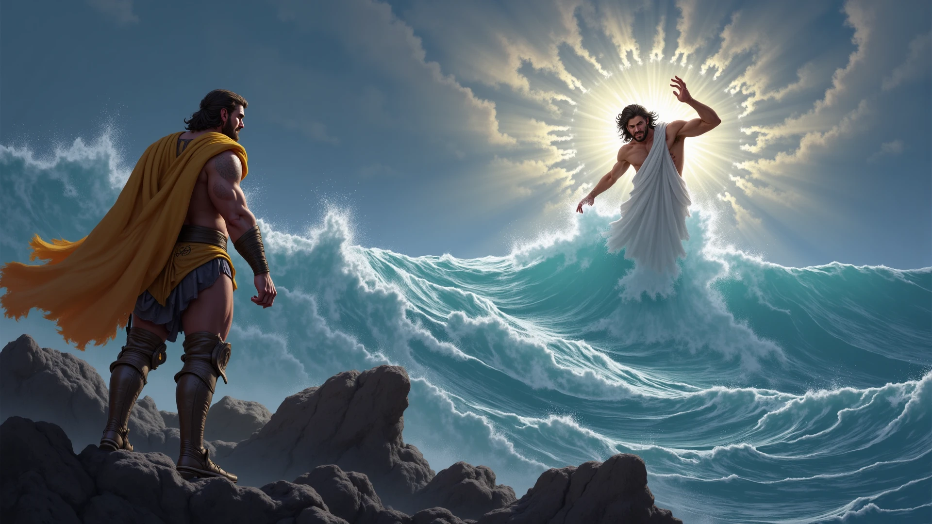 Jehovah God laughing, and drowning thousands of people in the sea