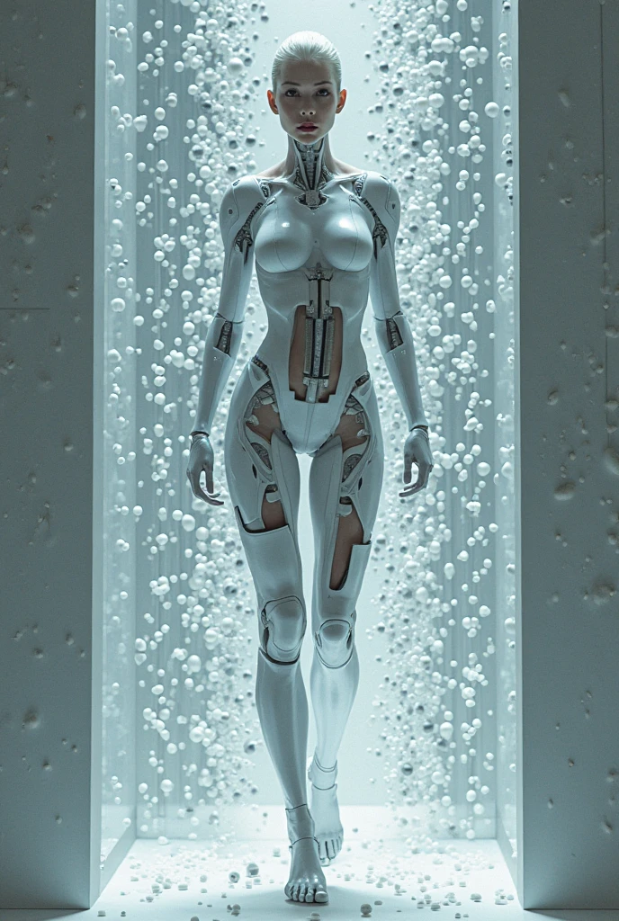 (masterpiece, highest quality, highest quality, official art, beautiful and aesthetic:1.2), very detailed,colorful,most detailed ((super detailed)), (Detailed images), ((very delicate and beautiful)),cinematic light,
cultivation tank,1 girl, long hair, alone, in water, very long hair, bubble, barefoot, air bubble, big breasts, bondage、Completely naked、in water, anklet, convenient censoring, Freediving, beautiful nipples、
full body,machine made joint,Blood vessels connected to tubes,mechanical spine attached to the back,Mechanical cervical vertebrae attached to the neck,Expressionless,wires and cables connected to the neck,Wires and cables on the head,character focus,SF,Blood,