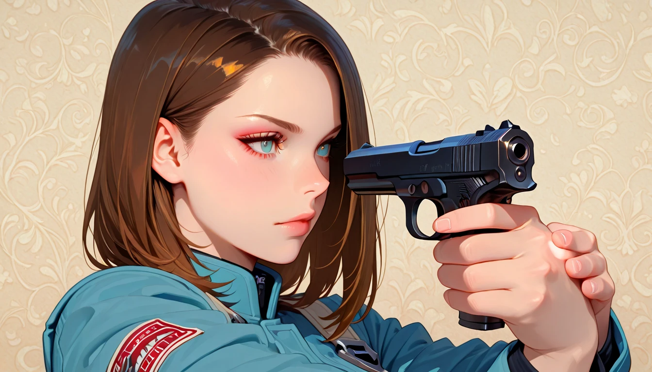 (8K, RAW photos, best quality, masterpiece: 1.2) (realisticlying, photograph realistic: 1.4) (gun)
