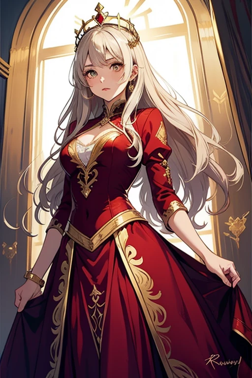 (((masterpiece))、realisitic, (High image quality, ultra-high resolution, full color)), (((Ancient fantasy)), (((teens girl))), solo、Red Flame Eyes、Eyes glow、(((devil girl))), (((In the sky)), (((Royal costume)))、Overwhelming、Tremendous aura、purgatory、hellfire、Fire robbery、Greatest、destruction、Demon King City、Huge and overwhelming castle interior、Dense、detaileds、Powerful composition for the subject、Blur the background