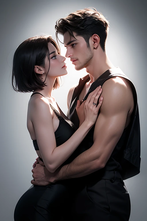 Snow-white skin,A beauty with abs and full
