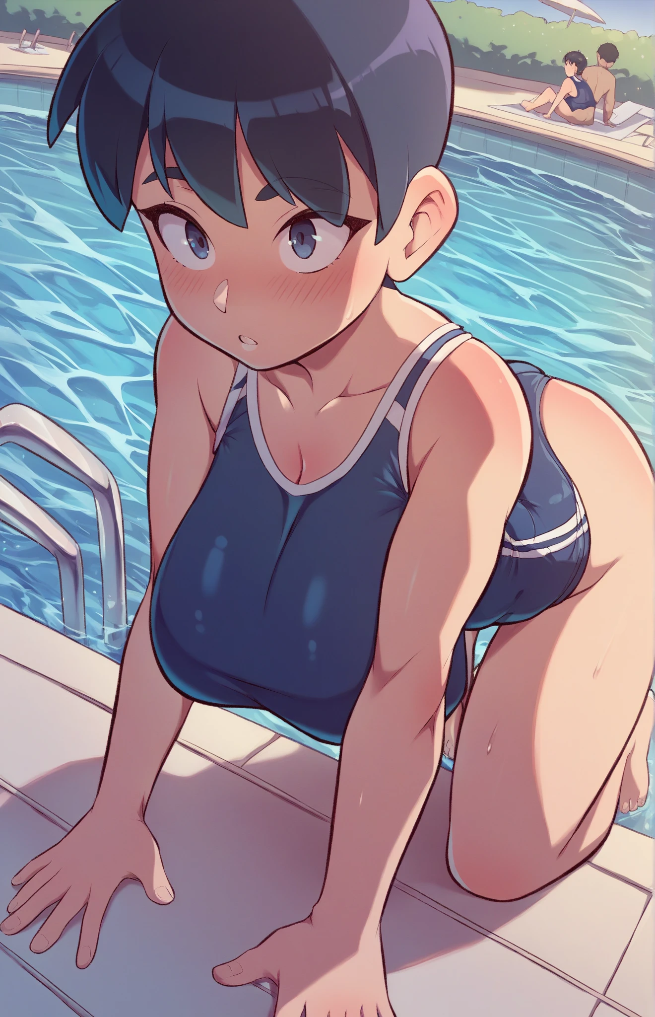 School Swimsuit Butt