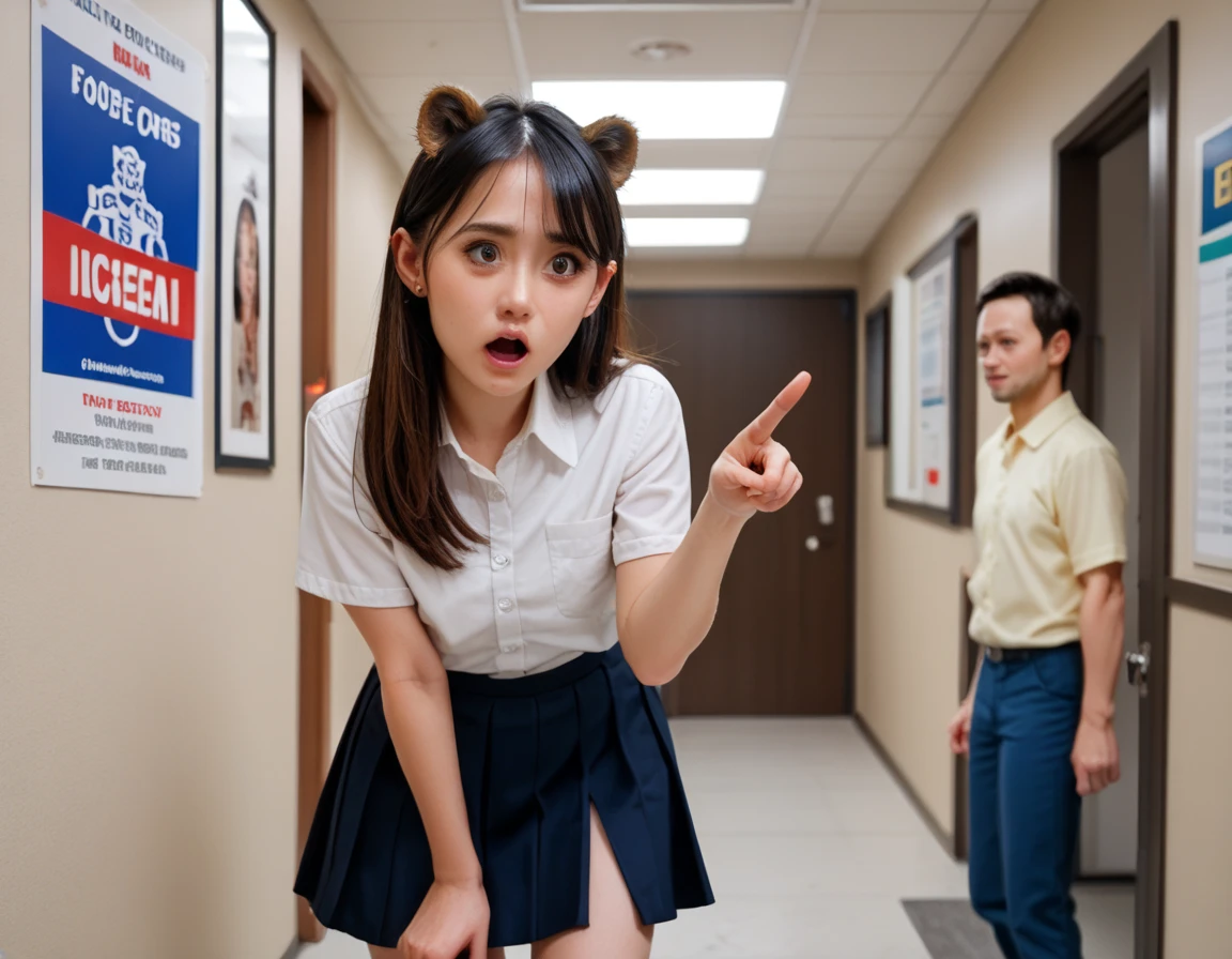 Japan Racoons A young Japanese female civil servant with a raccoon dog tail - SeaArt AI