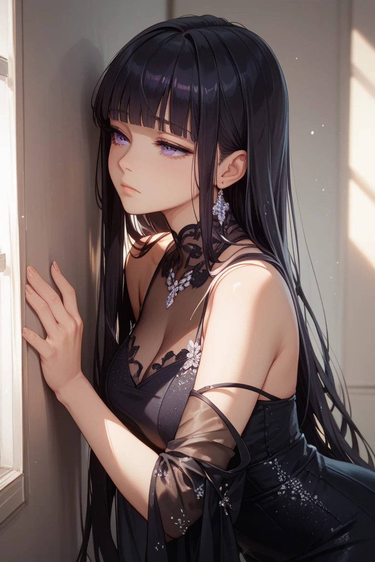 a close up of a woman in a black dress with a cat ears, 3 d render character art 8 k, game cg, perfect android girl, portrait knights of zodiac girl, artgerm ; 3d unreal engine, beautiful female android!, digital fantasy character, 8k high quality detailed art, hyperdetailed fantasy character, intricate ornate anime cgi style