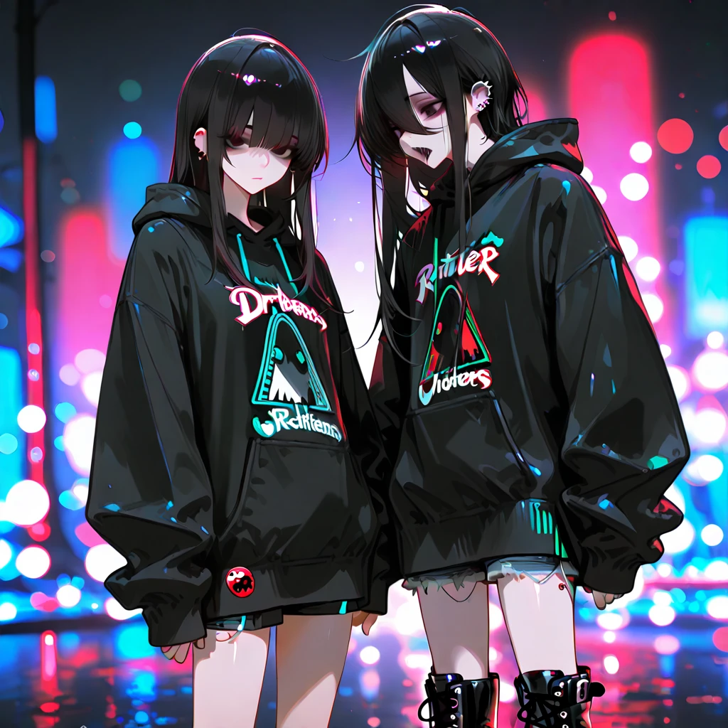 (obra prima) (perfection) menina de anime de cabelos ruivos, roupas com metais, estilo rock and roll, roupa de couro preta