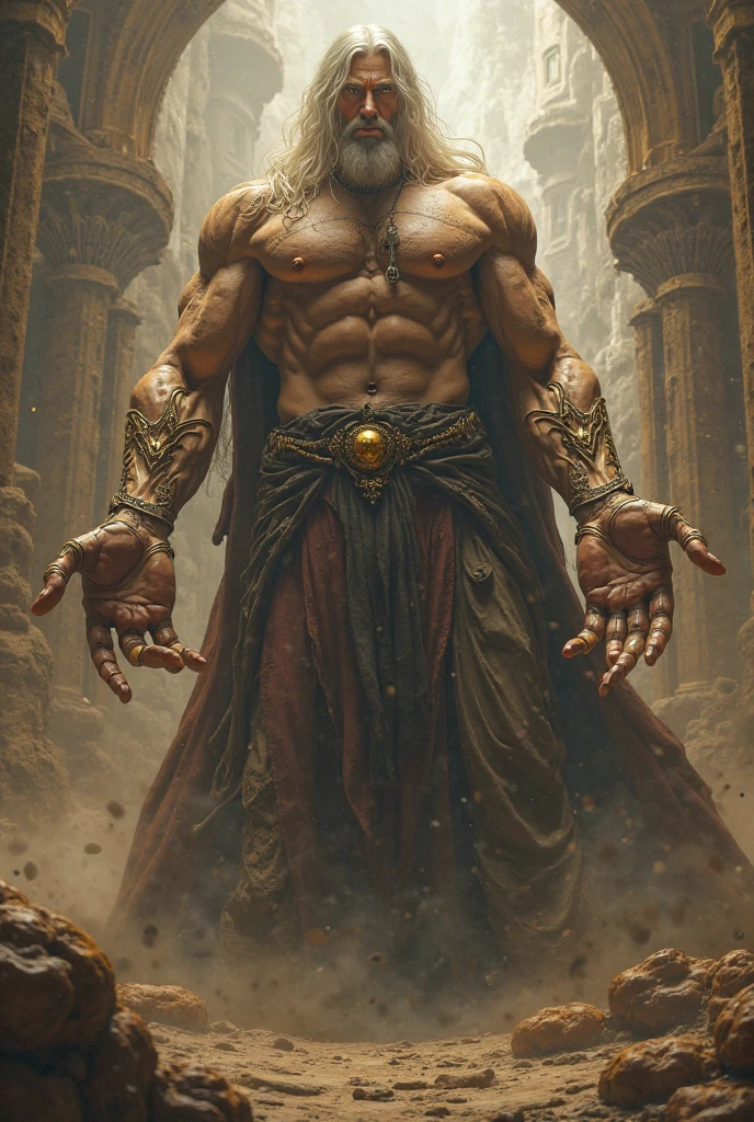 D&D, Goliath monk, grey skin, yellow eyes, tribal tattoos, bald, muscular, athletic