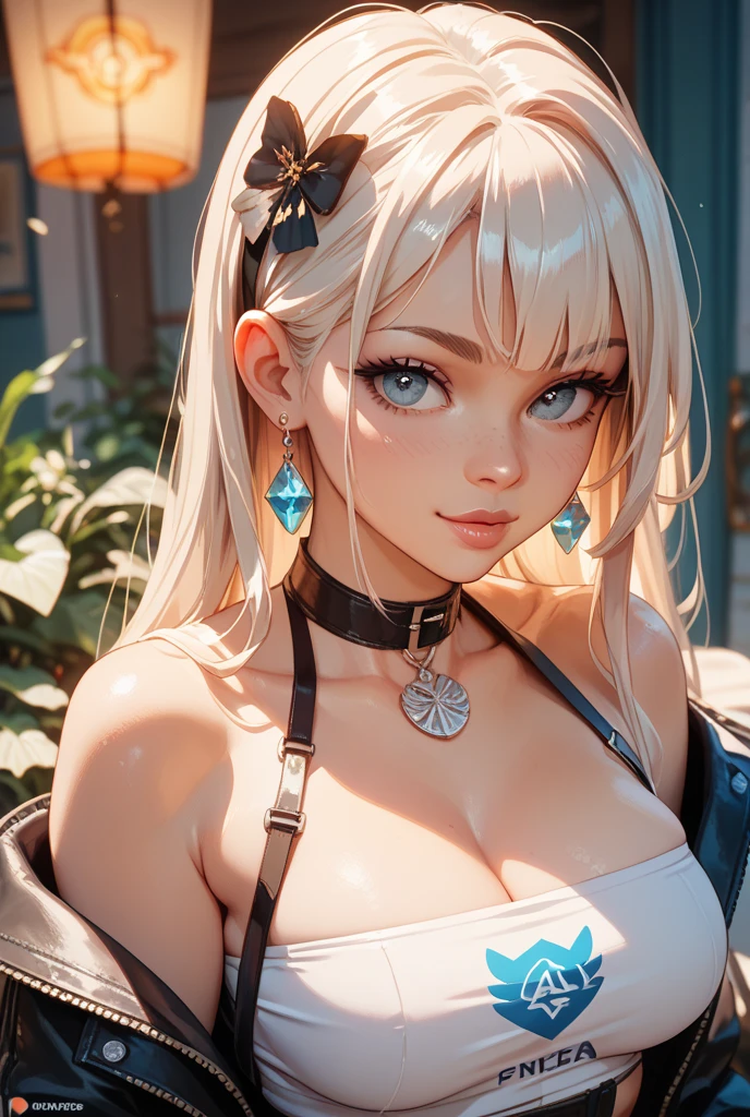 1 girl, Princess lexa (provided), corona, (close up, head shot:1.2), pretty eyes, Red eyes, 3D rendering style, octane, Cycles, Alone, choker,, earrings, huge round naked tits,long sexy fishnet stockings transparent tight dress