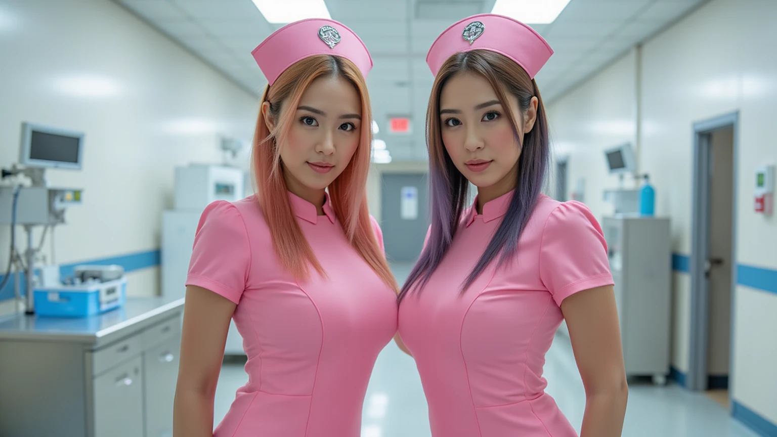 best quality, crystal clear, uhd, 32k , 8k, DSLR, fujifilm xt3, beautiful german lady, Sexy nurses