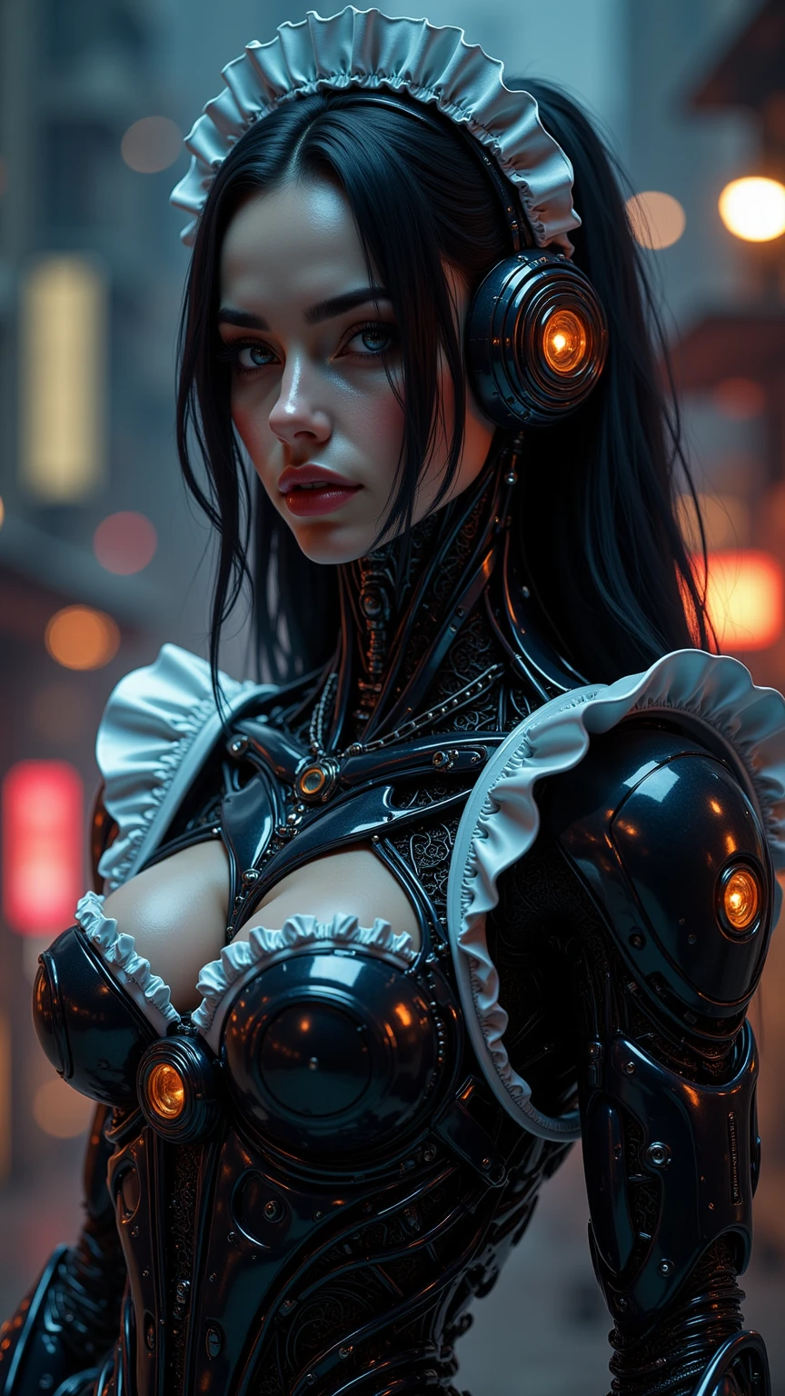 RAW Photo of C7b3rp0nkStyle woman, cyberpunk style, photorealistic, (Masterpiece:1.3) (best quality:1.2) (high quality:1.1)