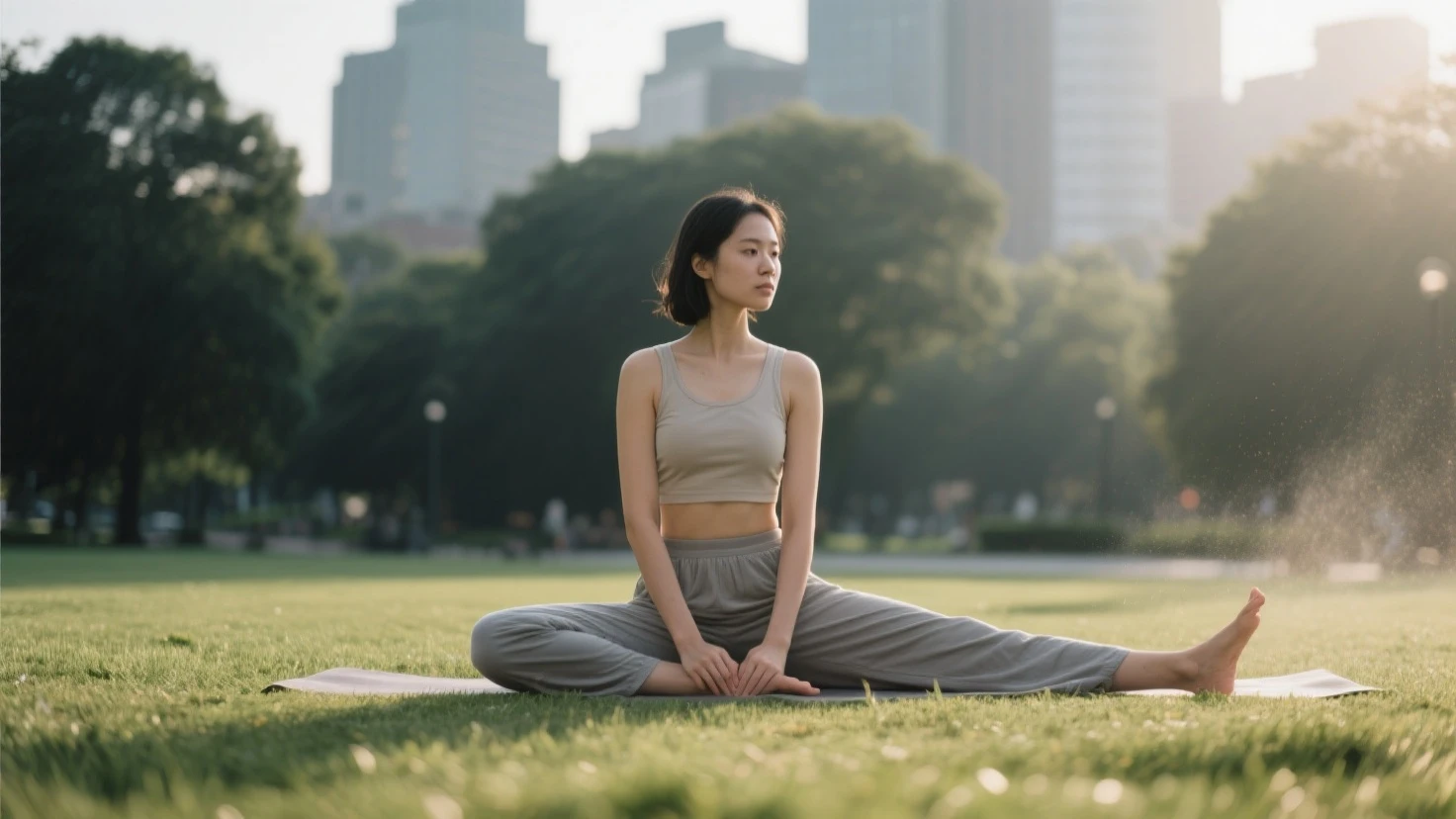 16old、Japan girls1a person、High school students、Breasts are protruding、yoga pose, Lying Dynamic Pose, skin is wet、Embarrassing、