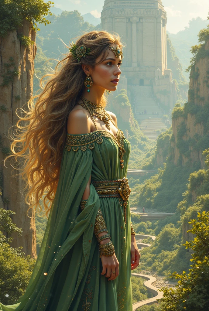 (masterpiece:1.2), (best quality,:1.2), 8k, HDR, ultra detailed, ((photorealistic)), perfect anatomy, professional light, cinematic lighting, fashion photography, ambient lighting, <lora:detail_slider_v4:2.5>, BootyLatina, <lora:BootyLatina-10:1>, as a female sorceress, wearing intricate robes, cloak, standing in the foreground in a magical and majestic elven city, white stone buildings, streets, vaulted bridges, highelf, <lora:HighElf-10:0.6>, in the style of Tolkien, Middle Earth, Rivendell, epiCPhoto