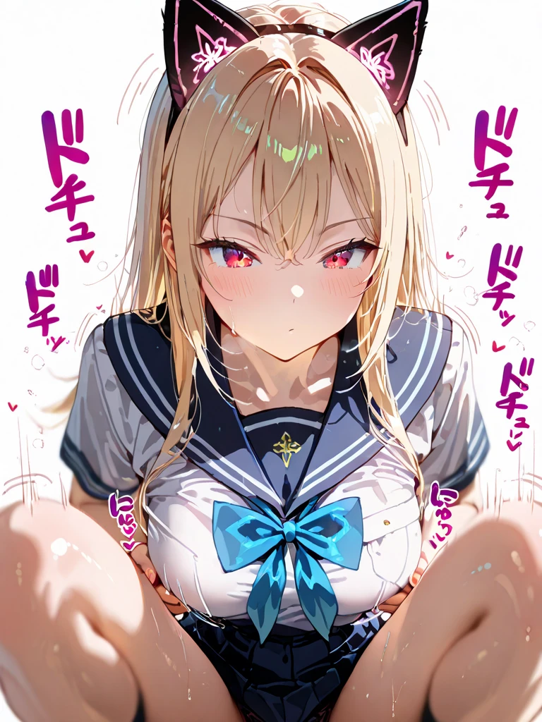 A 15-year-old super beautiful blonde Japanese girl wearing a super shiny silver long-sleeved sailor suit made of latex A pussy covered in white slime and pubic hair is forced open She was raped by the doctor and had sex in the missionary position while crying She gets a huge load of cum inside her