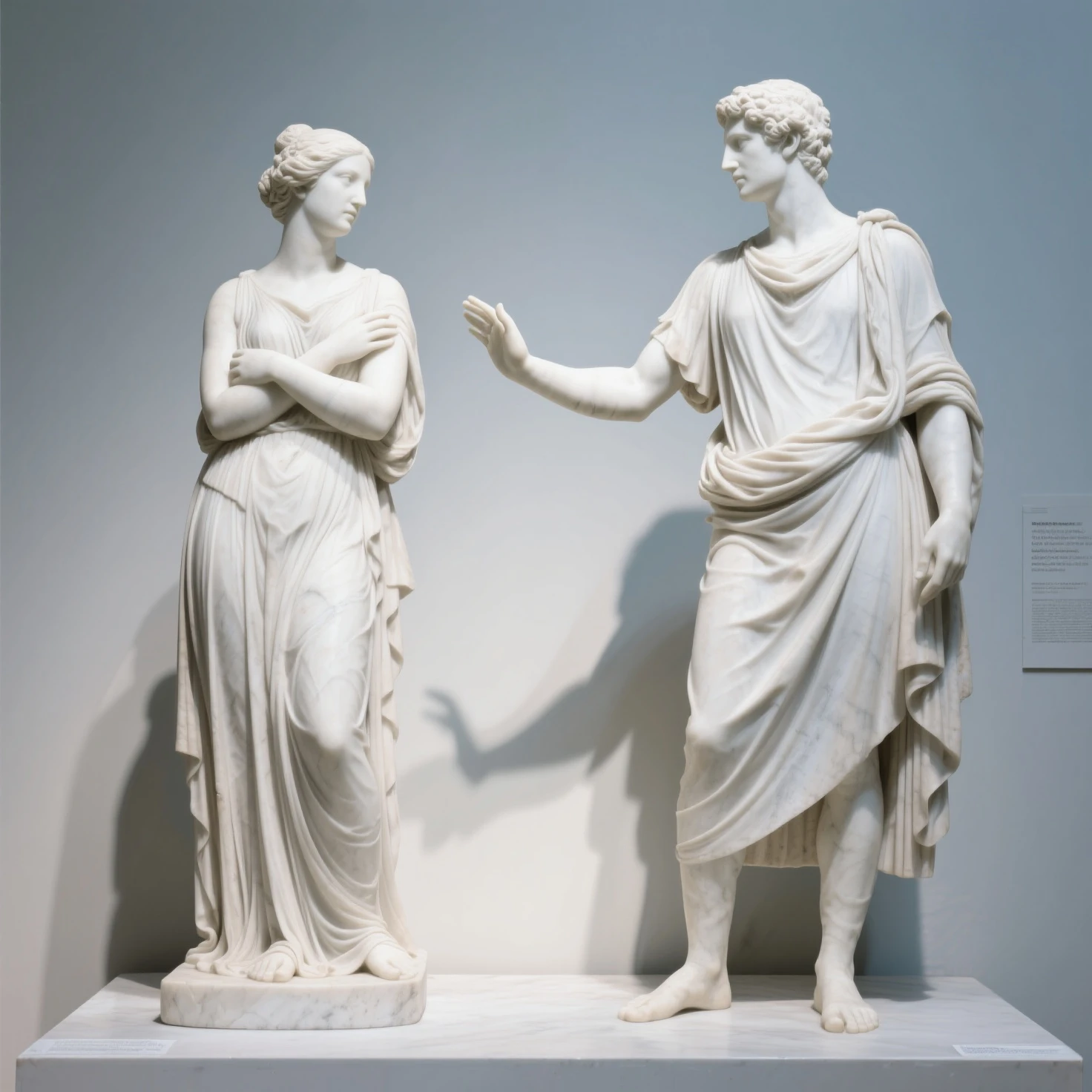 a black and white photo of a gothic style statue of the couple Kanye West and Kim Kardashian ' holding each other in a erratic pose with impeccable quality having a good time. realistic 8k bernini sculpture, porcelain Kanye West and Kim Kardashia' statue, ancient gothic sculpture, classical sculpture, sculpture of Kanye West and Kim Kardashian, sculpture, cgi clay sculpture, classical marble sculpture, classic sculpture, a marble sculpture, carved marble statue, classical statue, 3 d sculpture of carving marble, classic greek art, he should be posed in confidence.