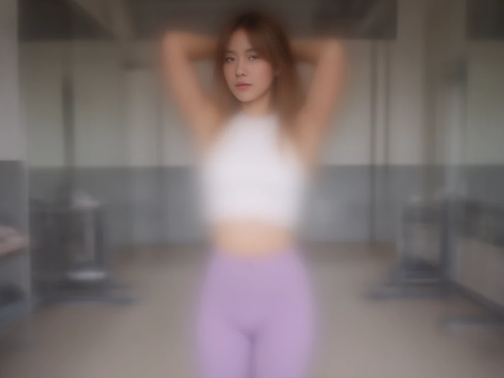 woman,Full body shape, ((Squat,Spread your legs, Put your arms behind your head)),(Highest quality、4K、8K、High resolution、Must have:1.2)