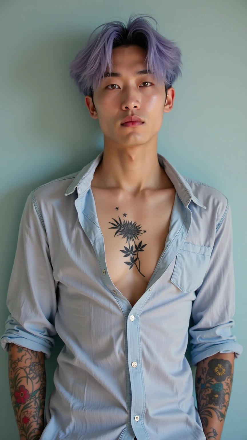 A young guy with ancient japanese tattoos