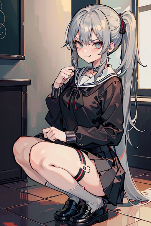 anime girl with glasses and stockings sitting on a bed, Beautiful Anime High School Girls, enchanting anime girl, anime girl with long hair, ecchi anime style, anime visual of a cute girl, ecchi, hyperrealistic schoolgirl, (Anime girl), ilya kuvshinov with long hair, beautiful anime girl squatting, beautiful charming anime teen