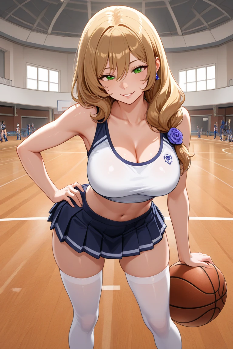 nsfw,3girls,ball,basketball,basketball_(object),basketball_court,basketball_jersey,basketball_uniform,blonde_hair,blue_shirt,blue_shorts,blurry,commentary_request,depth_of_field,highres,jersey,love_live!,love_live!_nijigasaki_high_school_idol_club,medium_hair,miyashita_ai,multiple_girls,open_mouth,red_shirt,red_shorts,shamakho,shirt,shorts,smile,solo_focus,sportswear,white_footwear,yellow_eyes, best quality, masterpiece, nai3, half naked, pussy, armpits, see trough, wet clothes, shirt lift, nipples, breasts, short pull